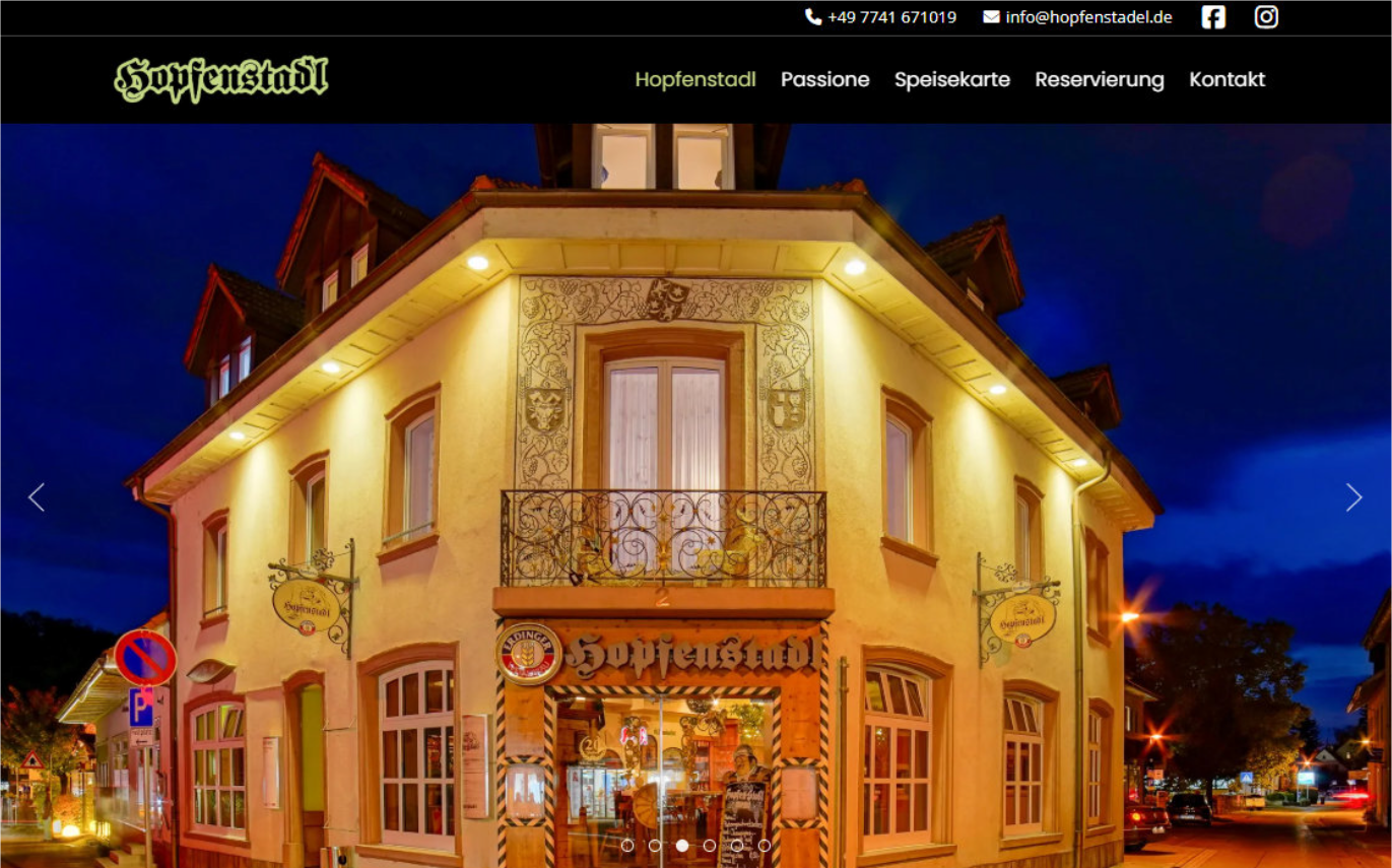 Hopfenstadel Tiengen Website